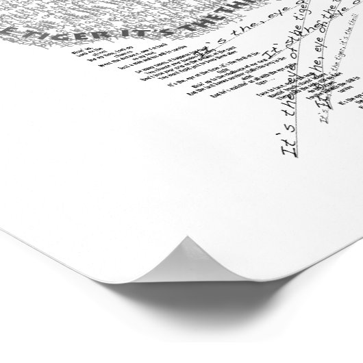 Das Auge des Tigers Poster (Ecke)