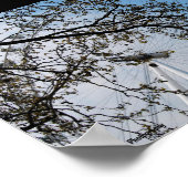 Das Auge durch Herbstlaub Poster (Ecke)