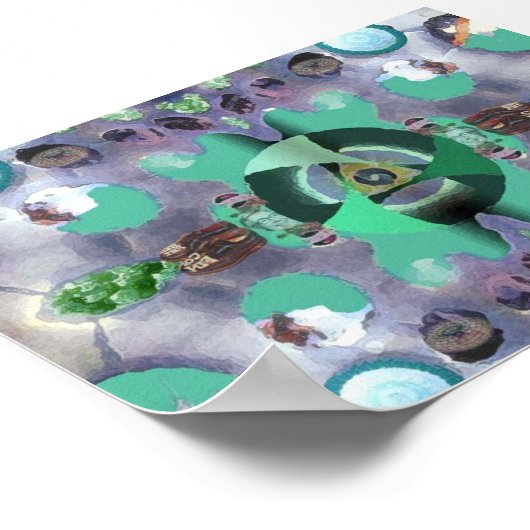 Das Auge eines Flieges während der Visionen Poster (Ecke)