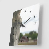 Das Auge eines Pferdes Quadratische Wanduhr (Winkel)