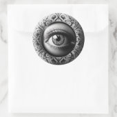 Das Auge Fornasetti Runder Aufkleber (Tasche)