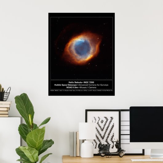 "Das Auge Gottes" Helix Nebula Hubble Teleskop Poster (Heimbüro)