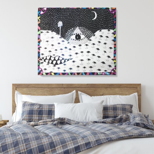 Das Auge - Leinwanddruck (Insitu (Schlafzimmer))