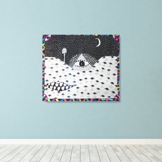 Das Auge - Leinwanddruck (Insitu (Holzboden))