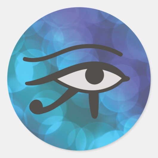 Das Auge von Huros. Runder Aufkleber (Vorderseite)