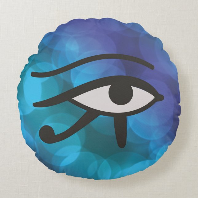 Das Auge von Huros Rundes Kissen (Vorderseite)