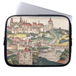 Das Augen-Ansicht des Vogels von Prag vom Nürnber Laptopschutzhülle