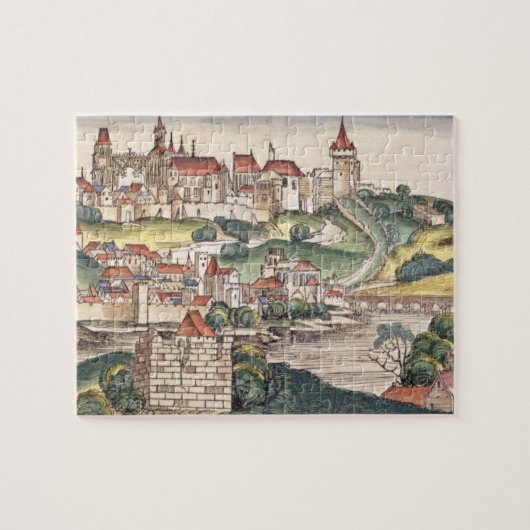 Das Augen-Ansicht des Vogels von Prag vom Nürnberg Puzzle (Horizontal)