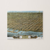 Das Augen-Ansicht-Stadt des Vogels von Erie Puzzle (Horizontal)