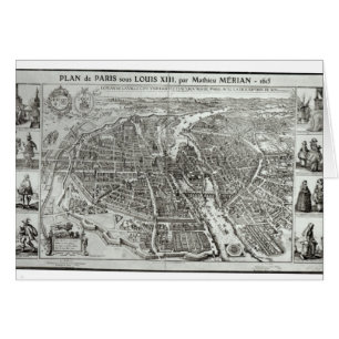 Das Augen-Plan des Vogels von Paris, 1615