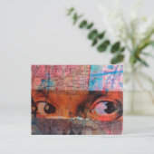 Das Augen-Schrottjournal Collage Postkarte (Stehend Vorderseite)