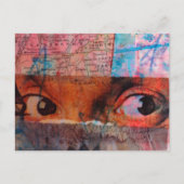 Das Augen-Schrottjournal Collage Postkarte (Vorderseite)