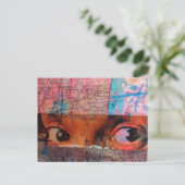 Das Augen-Schrottjournal Collage Postkarte (Stehend Vorderseite)