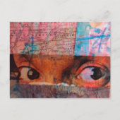 Das Augen-Schrottjournal Collage Postkarte (Vorderseite)
