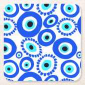 Das Augensymbol Blau und Weiß des modernen Musters Rechteckiger Pappuntersetzer (Vorderseite)