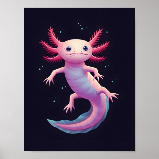 Das Aura Art Poster des Axolotl (Vorne)