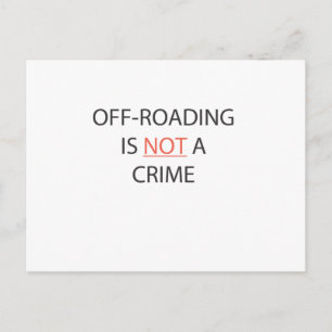 DAS AUSFAHREN IST KEIN VERBRECHEN POSTKARTE