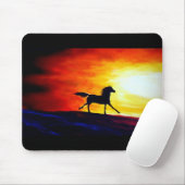 Das Ausführen von Pferdefreiheit nennt Abstrakte K Mousepad (Mit Mouse)