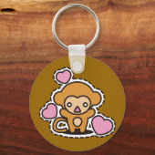 Das ausgestopfte Spielzeug des Affen Schlüsselanhänger (Vorderseite)