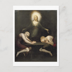 Das Aussehen Christi in Emmaus, 1792 (Öl auf c Postkarte