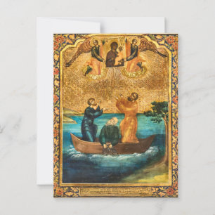 Das Aussehen der Mutter Gottes Tikhwinskaja Postkarte