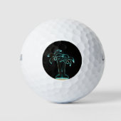 Das Aussehen der Neon, die tropische Palmen hinauf Golfball (Vorderseite)