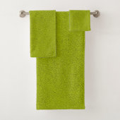 Das Aussehen von Snugly Chartreuse Green Suede Badhandtuch Set (Insitu)