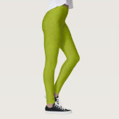 Das Aussehen von Snugly Chartreuse Green Suede Leggings (Rechts)