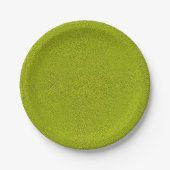 Das Aussehen von Snugly Chartreuse Green Suede Pappteller (Vorderseite)