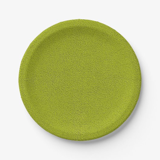 Das Aussehen von Snugly Chartreuse Green Suede Pappteller (Vorderseite)