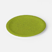 Das Aussehen von Snugly Chartreuse Green Suede Pappteller (Schrägansicht)
