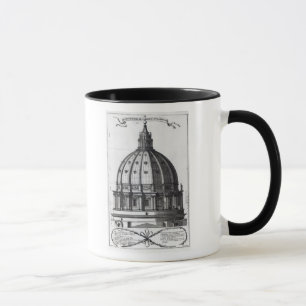 Das Äußere der Haube von St Peter, Rom Tasse