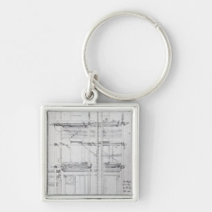 Das Äußere von Issacs Haus, das gemalt wird Schlüsselanhänger