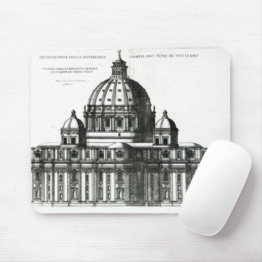 Das Äußere von St Peter Basilika in Rom Mousepad (Mit Mouse)