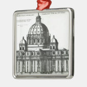 Das Äußere von St Peter Basilika in Rom Silbernes Ornament (Links)