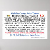 Das außergewöhnliche Lehrerposter wurde überarbeit Poster (Vorne)