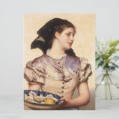 Das Austernmädchen Karte (Stehend Vorderseite)