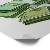 Das Auto-Auto fährt schnell wie Geld lustige Plaka Poster (Ecke)