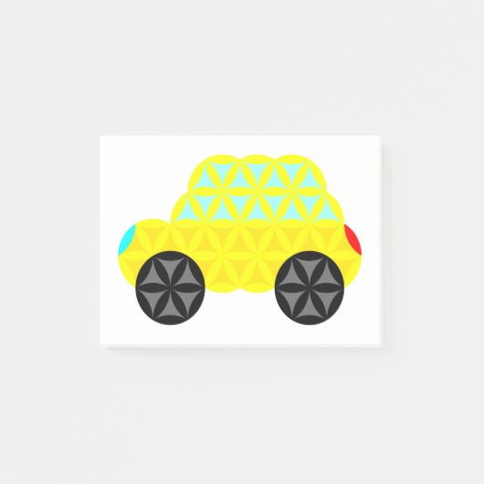 Das Auto des Lebens - heilige Formen A1. Post-it Klebezettel (Vorderseite)