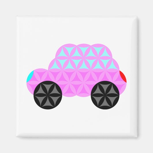 Das Auto des Lebens - Heilige Formen A3.Pink. Magnet (Vorne)