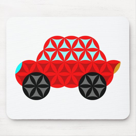 Das Auto des Lebens - Heilige Formen A3, rot. Mousepad (Vorne)