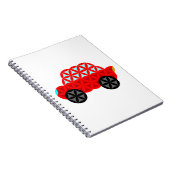 Das Auto des Lebens - Heilige Formen A3, rot. Notizblock (Rechte Seite)