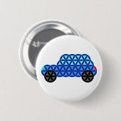 Das Auto des Lebens - Heilige Formen B1, Blau. Button (Vorne & Hinten)