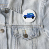 Das Auto des Lebens - Heilige Formen B1, Blau. Button (Beispiel)