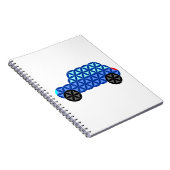 Das Auto des Lebens - Heilige Formen B1, Blau. Notizblock (Rechte Seite)