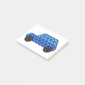 Das Auto des Lebens - Heilige Formen B1, Blau. Post-it Klebezettel (angewinkelt)