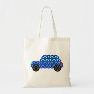 Das Auto des Lebens - Heilige Formen B1, Blau. Tragetasche