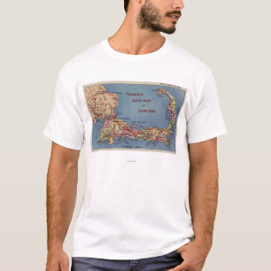 Das Auto-Karte der Touristen von Cape Cod T-Shirt