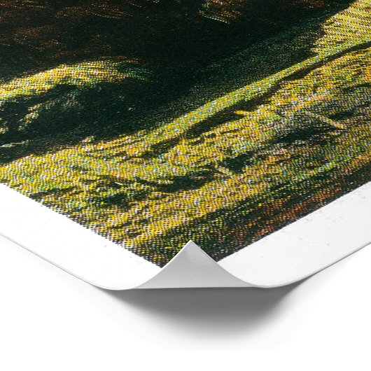 Das Auto loggt sich im Riesenwald, Redwood Poster (Ecke)