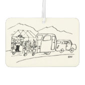 Das Auto zieht eine Karawane und auch ein Greenhou Autolufterfrischer (Rückseite)